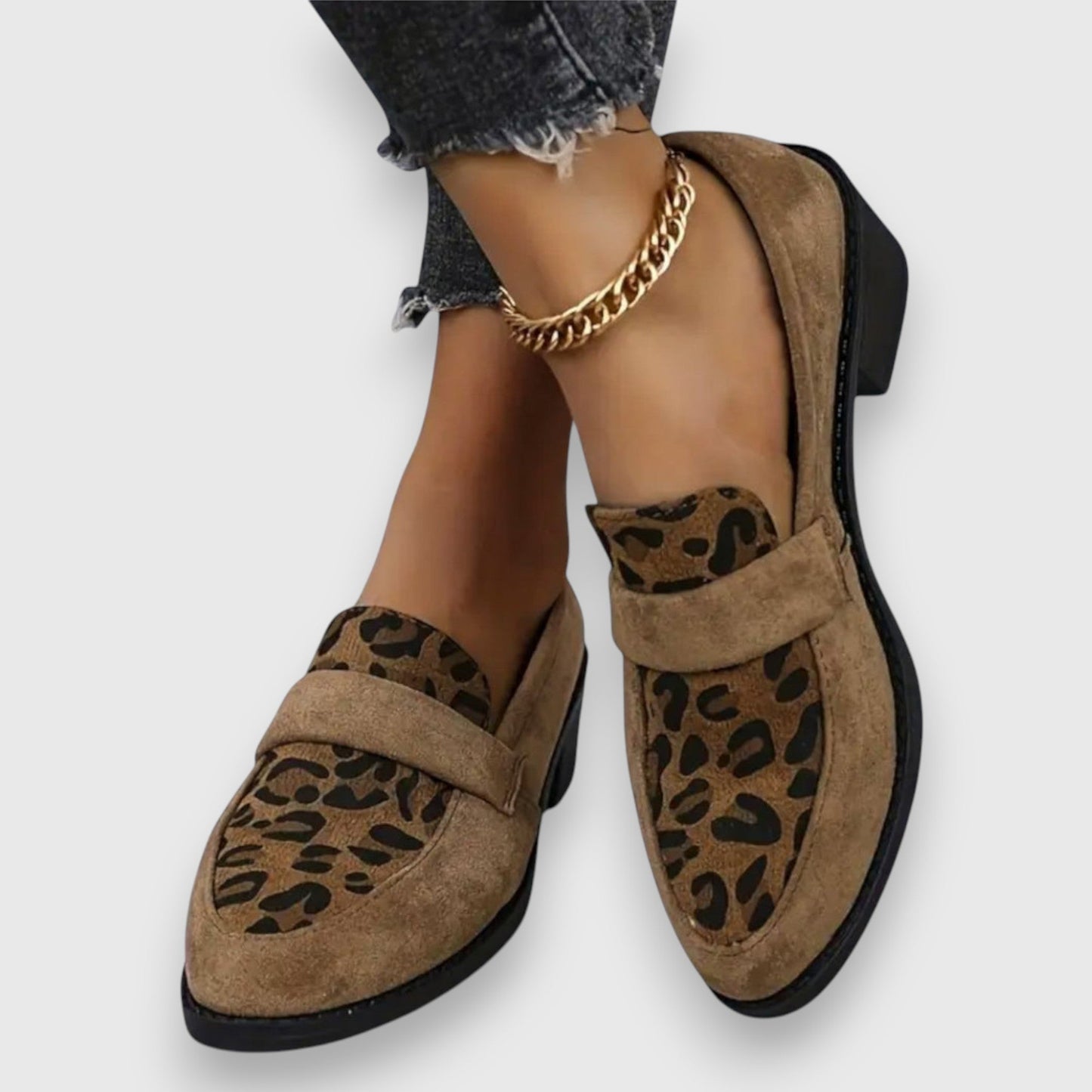 Dame Komfortable Forårs Loafers med Leopardmønster