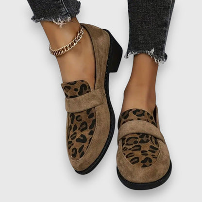 Dame Komfortable Forårs Loafers med Leopardmønster