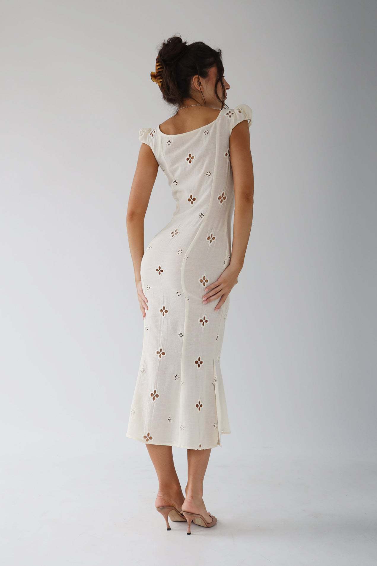 Dame Elegant Midi Kjole til Bryllupsgæst