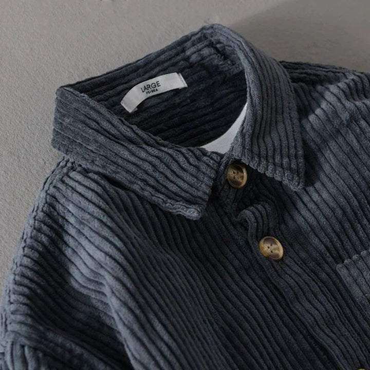 Elegant Casual og Stilfuld Fløjlsstofskjorte