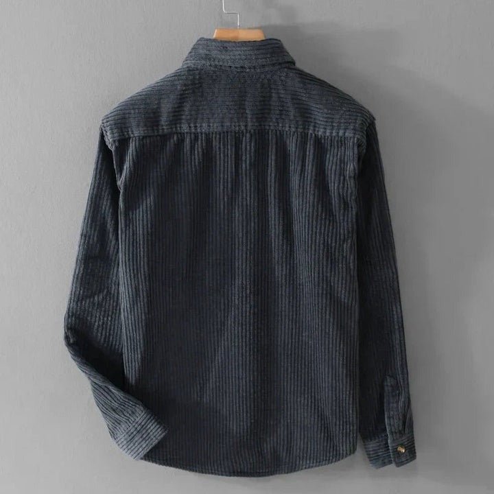 Elegant Casual og Stilfuld Fløjlsstofskjorte