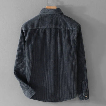 Elegant Casual og Stilfuld Fløjlsstofskjorte