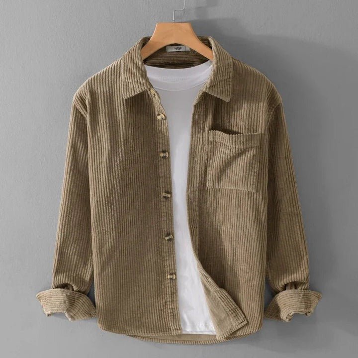 Elegant Casual og Stilfuld Fløjlsstofskjorte