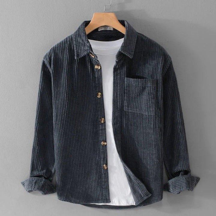 Elegant Casual og Stilfuld Fløjlsstofskjorte