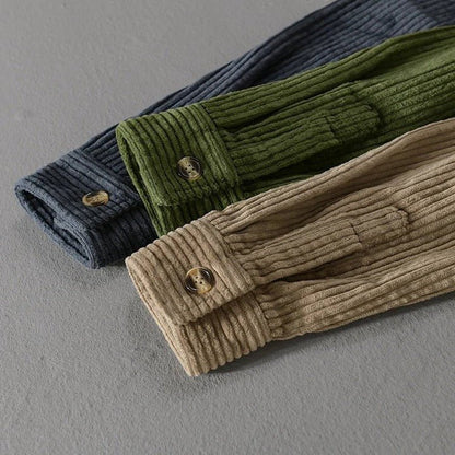 Elegant Casual og Stilfuld Fløjlsstofskjorte