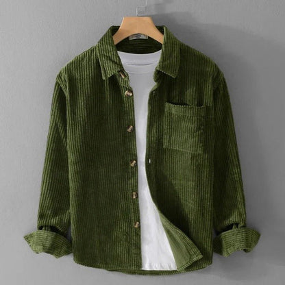 Elegant Casual og Stilfuld Fløjlsstofskjorte