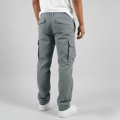 Herre cargobukser med afslappet pasform og sidelommer i streetwear-stil