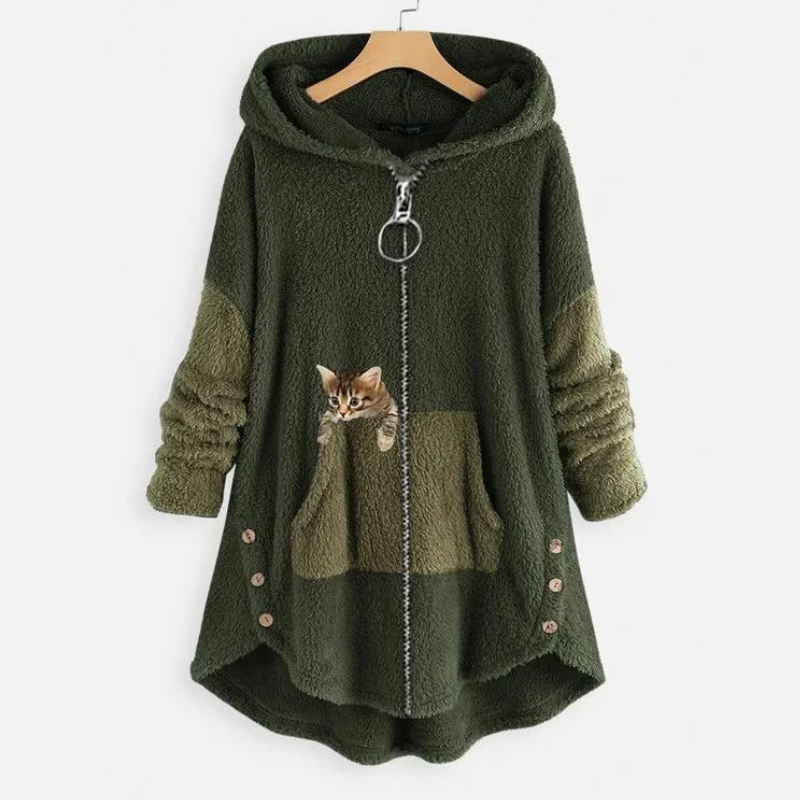 Nadia | Ultrablød og varm plysh-hoodie med afslappet pasform