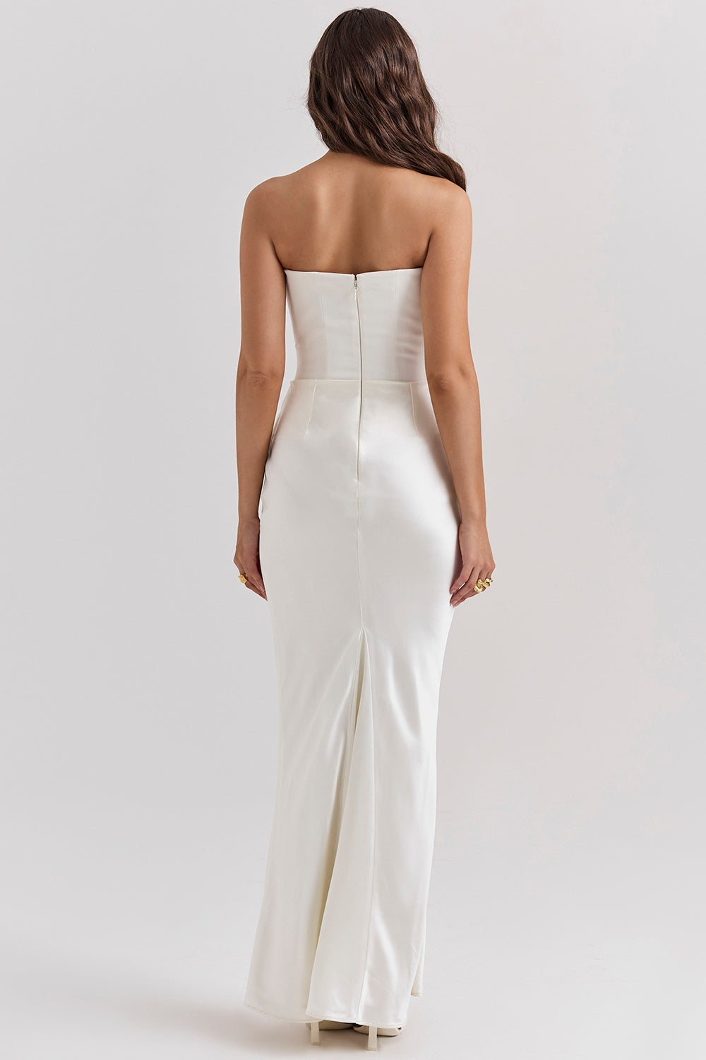 Dame Strapless Maxi Kjole til Bryllupsgæst