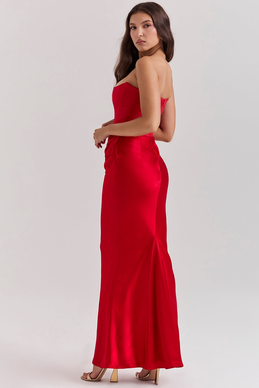Dame Strapless Maxi Kjole til Bryllupsgæst