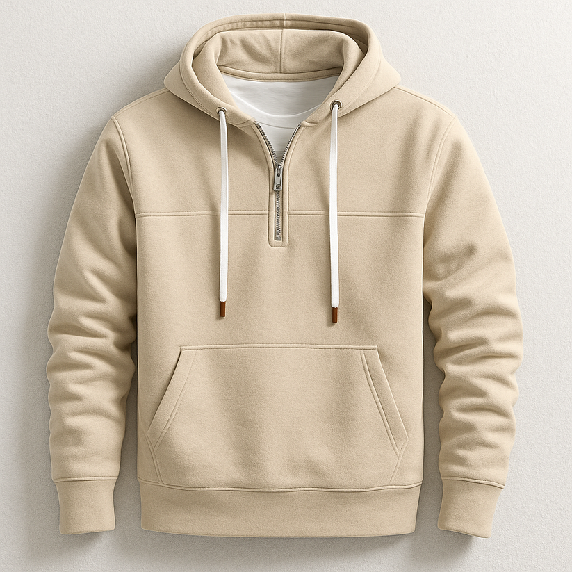 Stilfuld Afslappet Åndbar Zip Hoodie