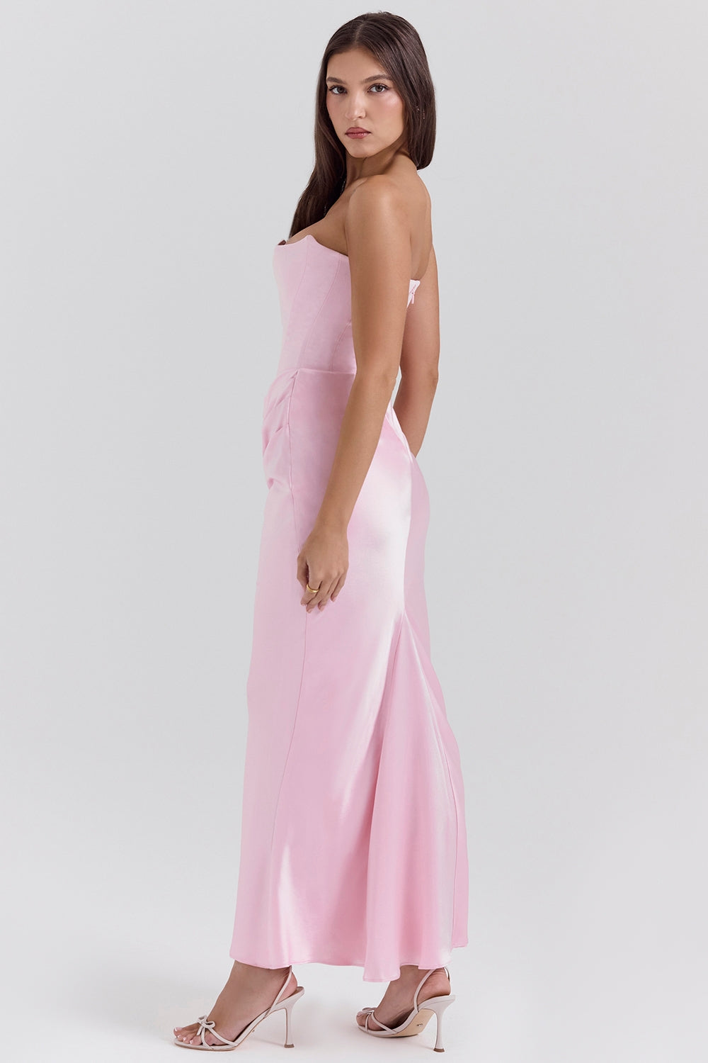 Dame Strapless Maxi Kjole til Bryllupsgæst