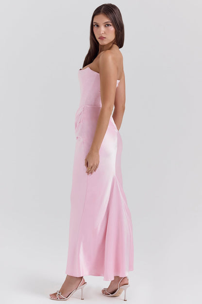 Dame Strapless Maxi Kjole til Bryllupsgæst