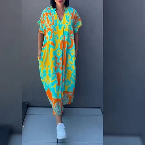 Nanna – Elegant Blomsterkjole Til Sommerfester