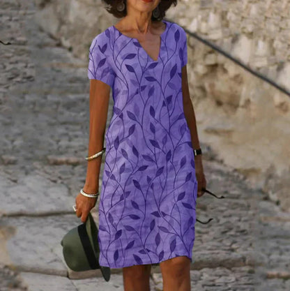 Dame Elegant Stilfuld Casual Sommerkjole