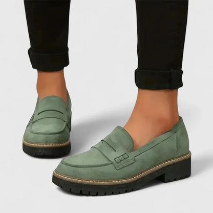 Dame Komfortable Slip-On Chunky Loafer Sko