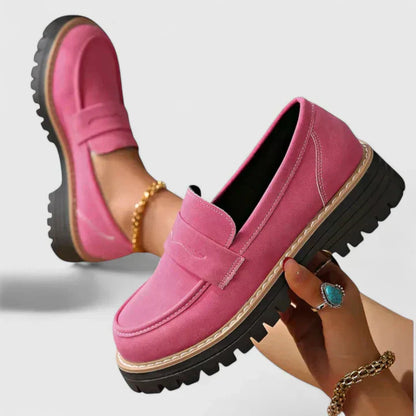 Dame Komfortable Slip-On Chunky Loafer Sko