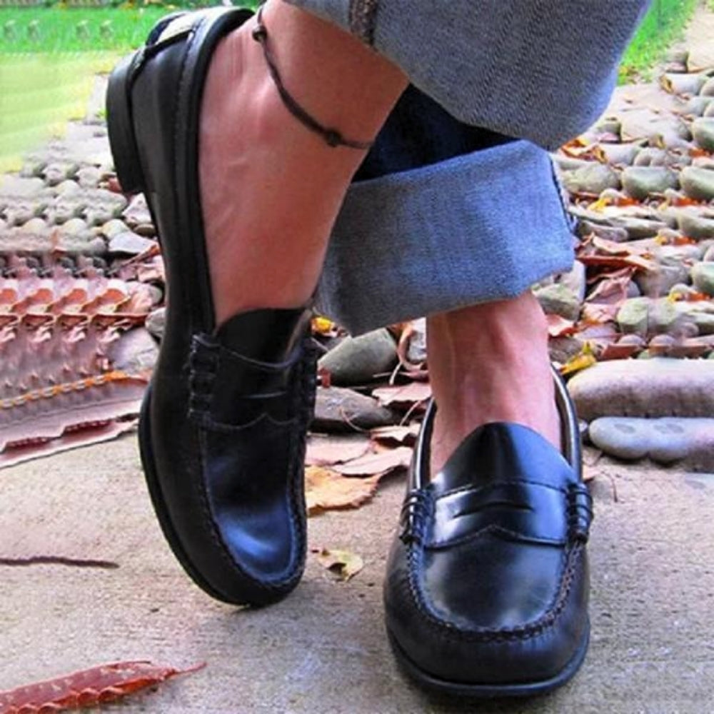 Moderne Stilfulde Klassiske Komfortable Loafers
