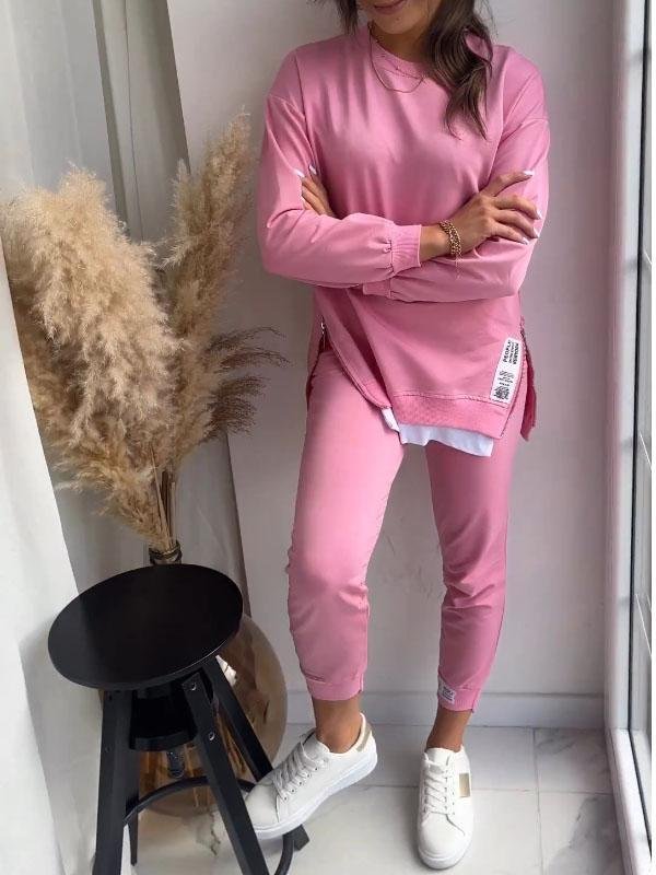 Stilfuldt og Afslappet Sæt med Sweatshirt og Joggingbukser