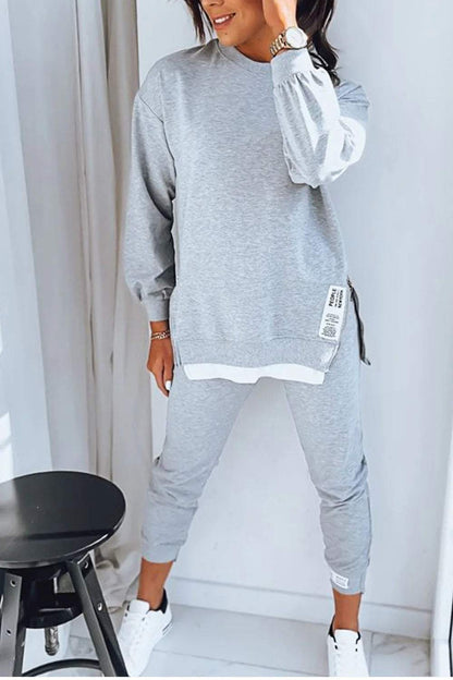 Stilfuldt og Afslappet Sæt med Sweatshirt og Joggingbukser