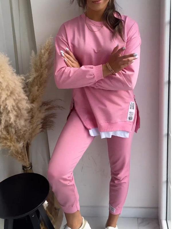 Stilfuldt og Afslappet Sæt med Sweatshirt og Joggingbukser