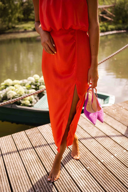 Moderne Dame Elegant Stilfuld Sommerkjole