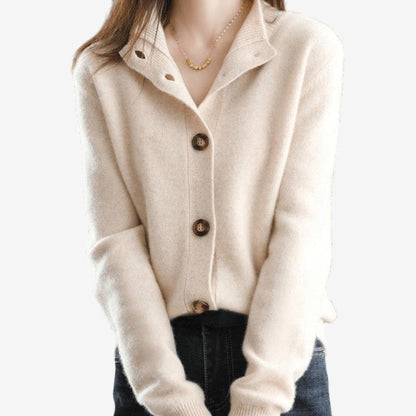 Langærmet cardigan med knapper