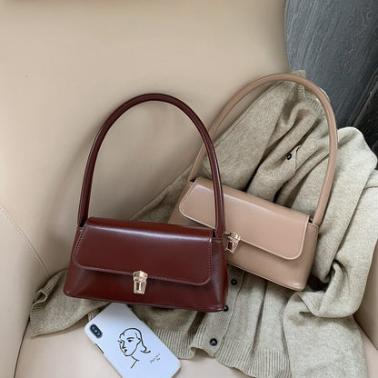 Cressida - Vintage skuldertaske med gyldne detaljer