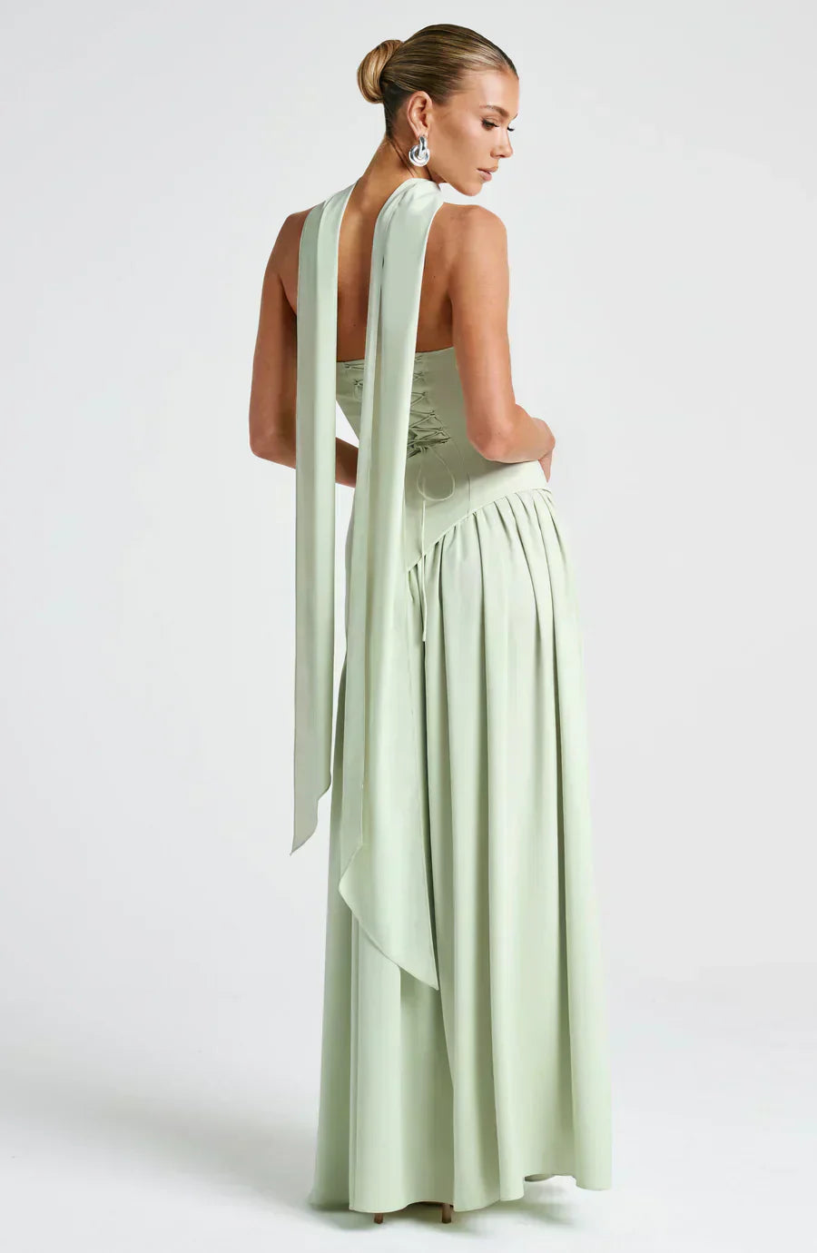 Dame Elegant Bryllupsgæst Asymmetrisk Maxikjole