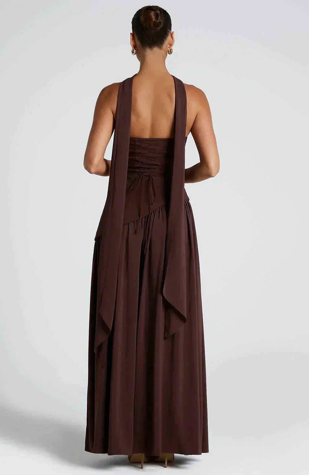 Dame Elegant Bryllupsgæst Asymmetrisk Maxikjole