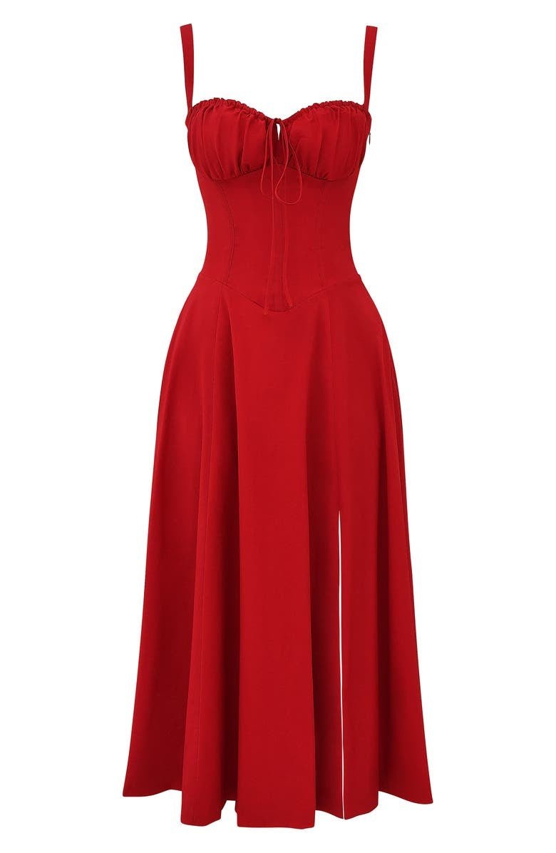 Blomstret Chic Korset Sommer Midi Kjole