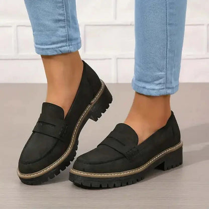 Dame Slip-On Loafers Med Kraftig Sål