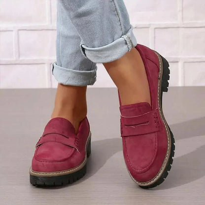 Dame Slip-On Loafers Med Kraftig Sål
