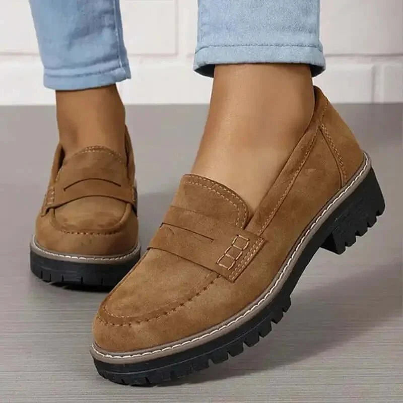 Dame Slip-On Loafers Med Kraftig Sål