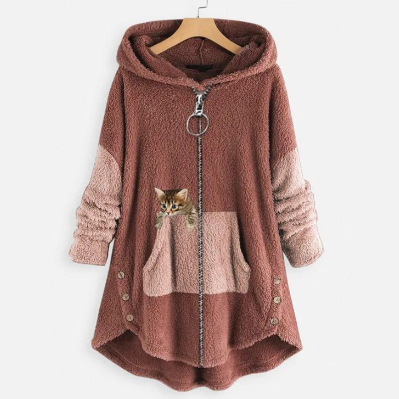 Nadia | Ultrablød og varm plysh-hoodie med afslappet pasform