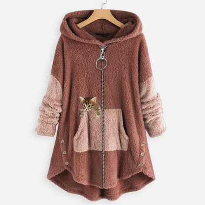 Nadia | Ultrablød og varm plysh-hoodie med afslappet pasform