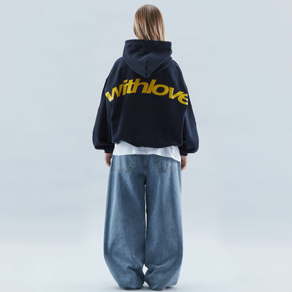 Liv | Oversized hoodie med kapuchon, snoretræk og kængurulommer