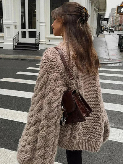 Sara | Blød Oversize Strikbluse Med Vide Ærmer Til Hverdag