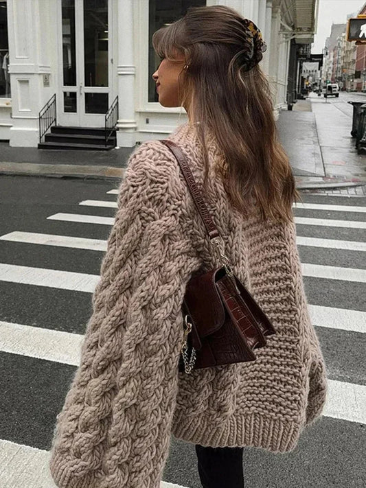 Sara | Blød Oversize Strikbluse Med Vide Ærmer Til Hverdag