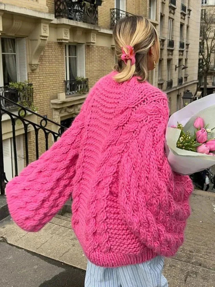 Sara | Blød Oversize Strikbluse Med Vide Ærmer Til Hverdag