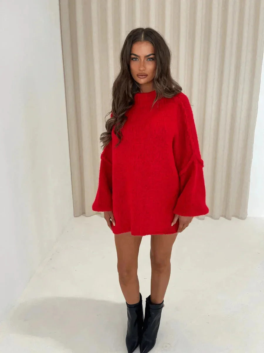 Louise | Blød Løs Sweater Med Rullekrave Til Hverdag