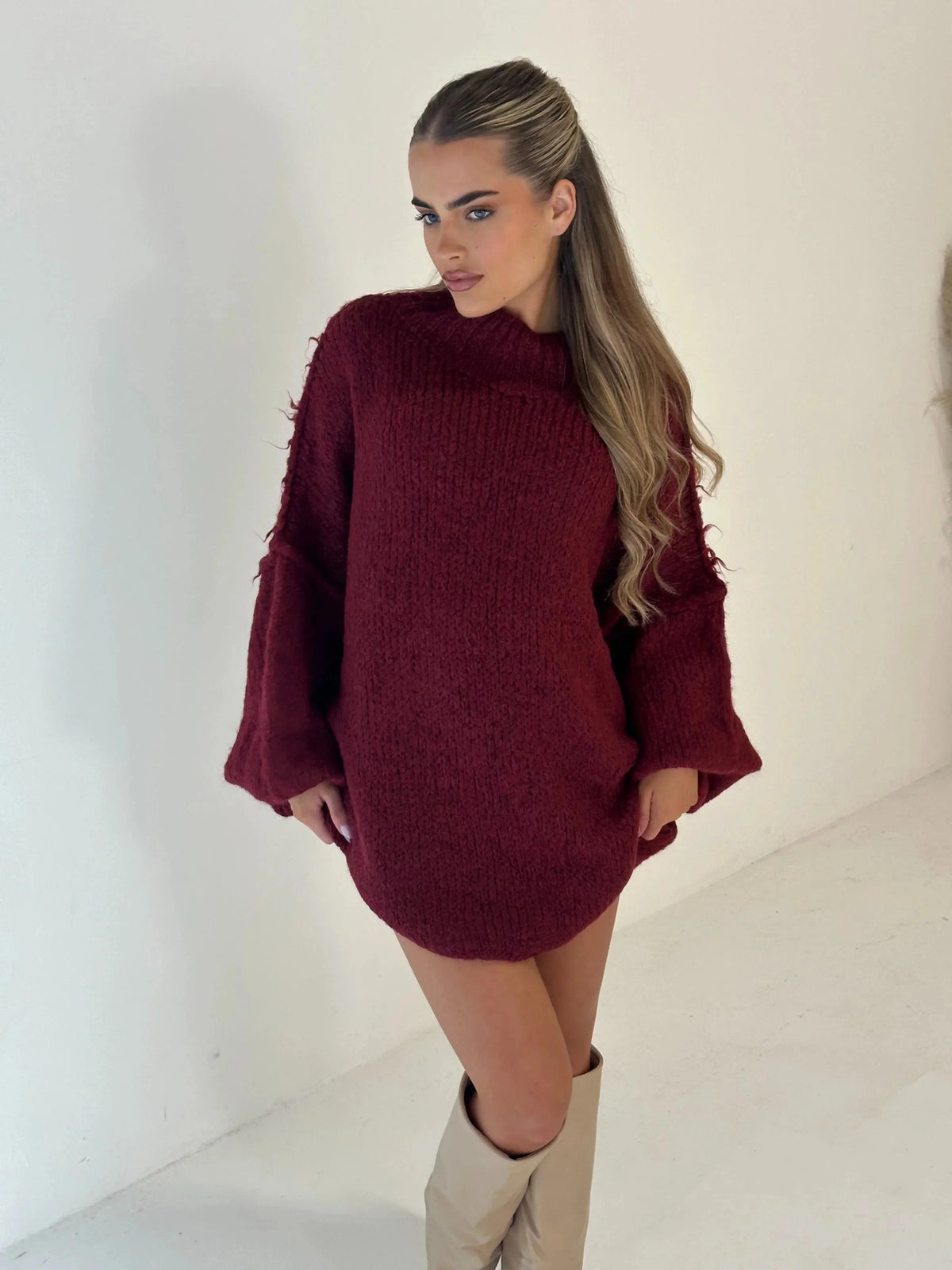 Louise | Blød Løs Sweater Med Rullekrave Til Hverdag