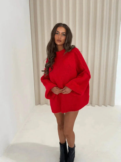 Louise | Blød Løs Sweater Med Rullekrave Til Hverdag