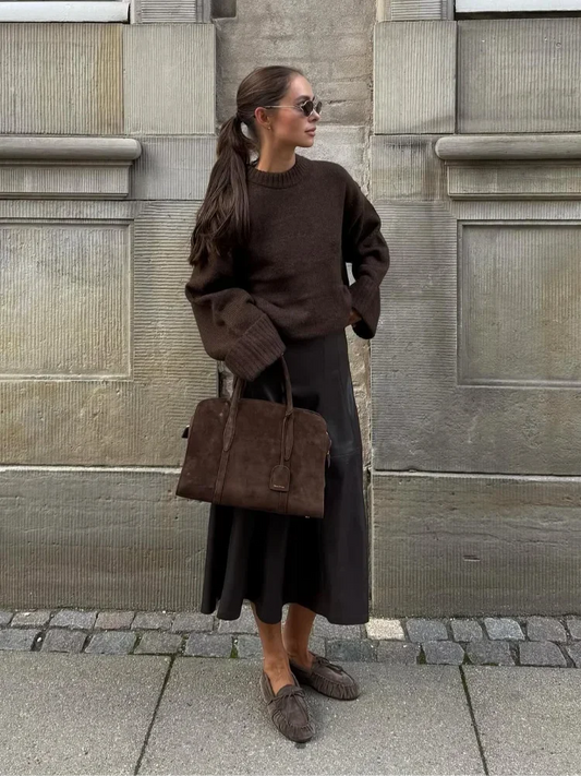 Cecilie | Blød Løstsiddende Strikket Sweater Til Hverdag