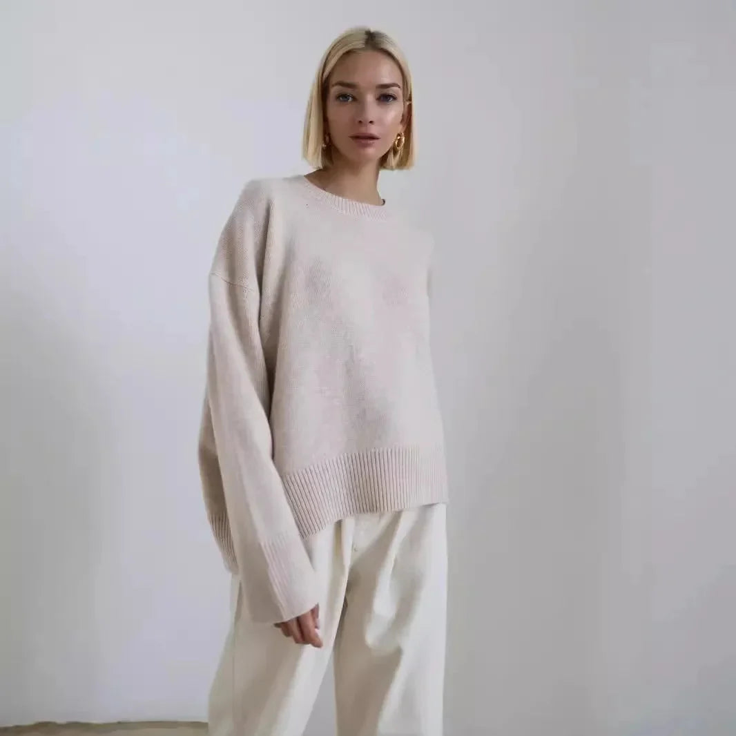 Thea | Blød Oversize Sweater Med Lange Ærmer Og Rund Hals