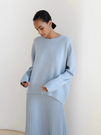 Thea | Blød Oversize Sweater Med Lange Ærmer Og Rund Hals