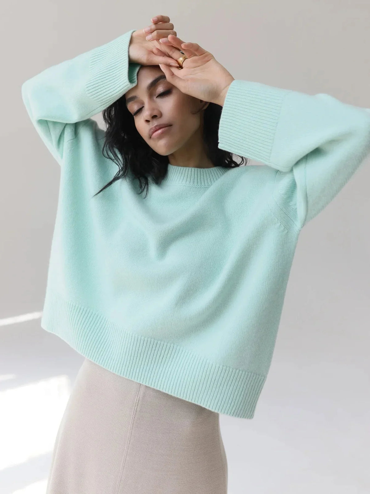Thea | Blød Oversize Sweater Med Lange Ærmer Og Rund Hals