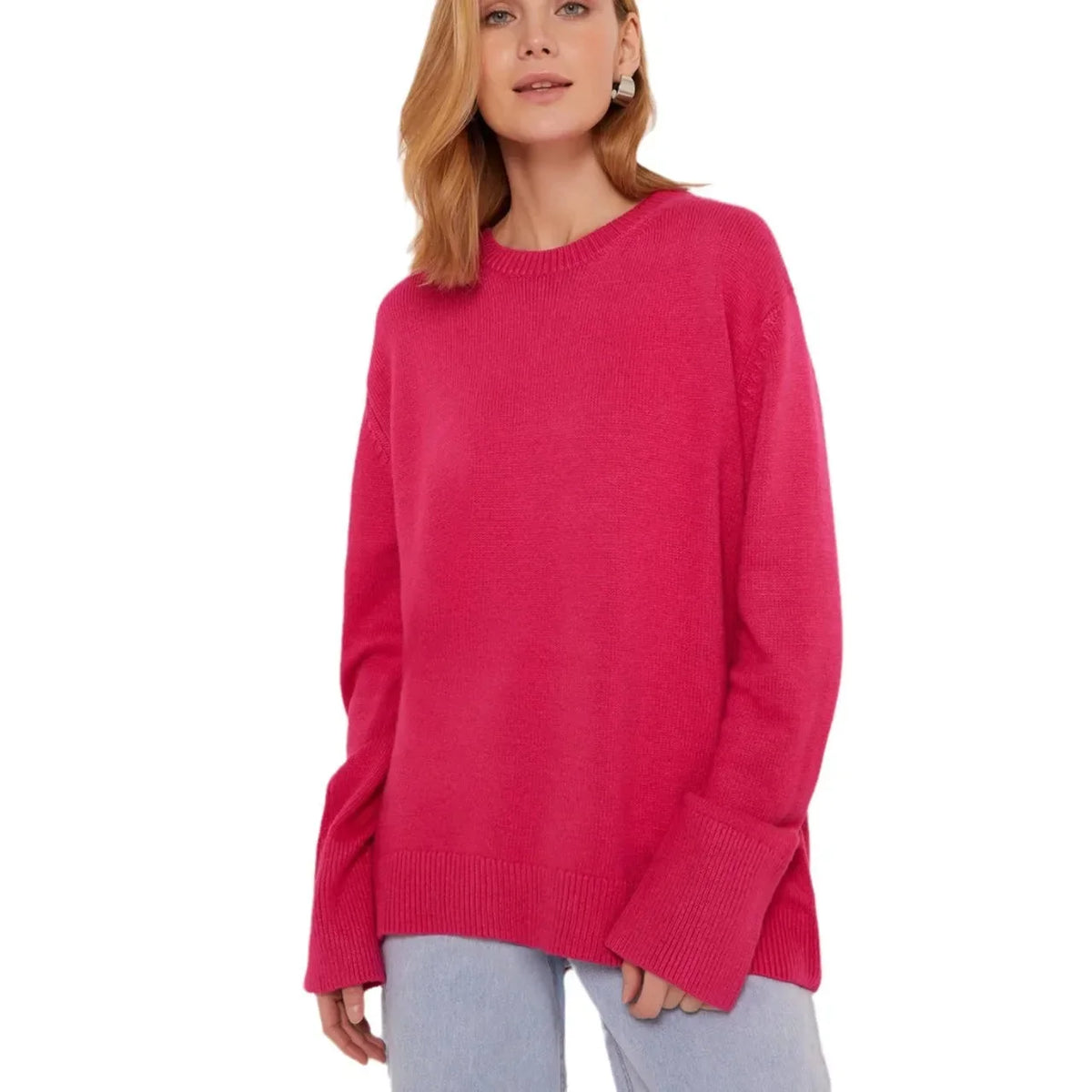 Thea | Blød Oversize Sweater Med Lange Ærmer Og Rund Hals