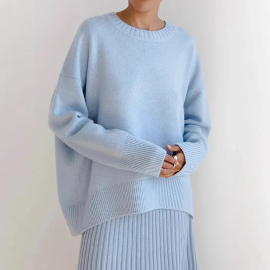 Thea | Blød Oversize Sweater Med Lange Ærmer Og Rund Hals