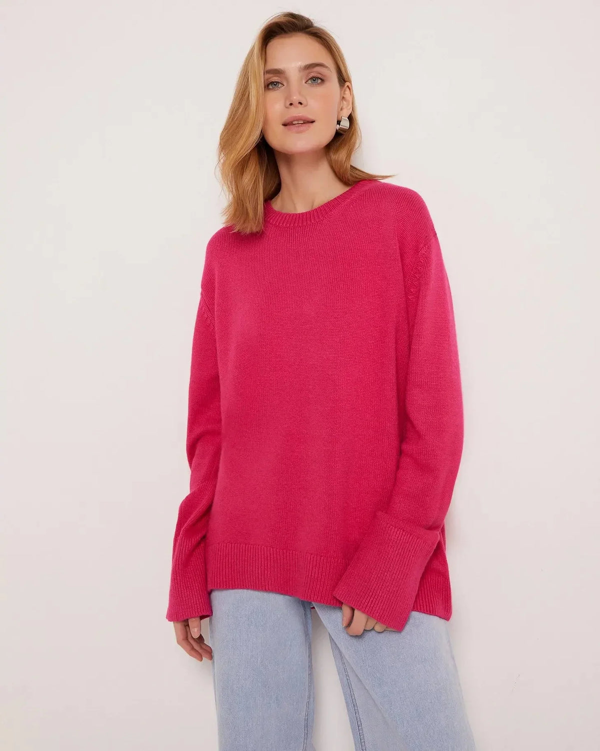 Thea | Blød Oversize Sweater Med Lange Ærmer Og Rund Hals